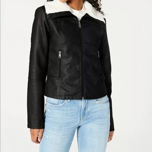 CoffeeShop Black Jacket with White Collar